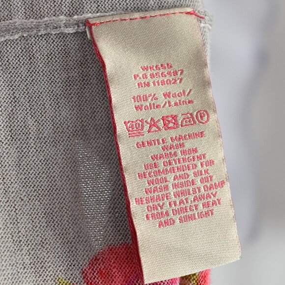 Boden Floral Rose Wool Cardigan Sweater - 4 - Picture 9 of 9